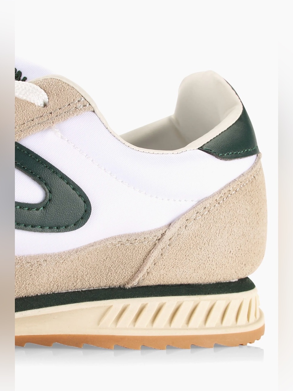 Tretorn Low-Profile Sneakers in White, Beige & Green - Picture 7 of 9